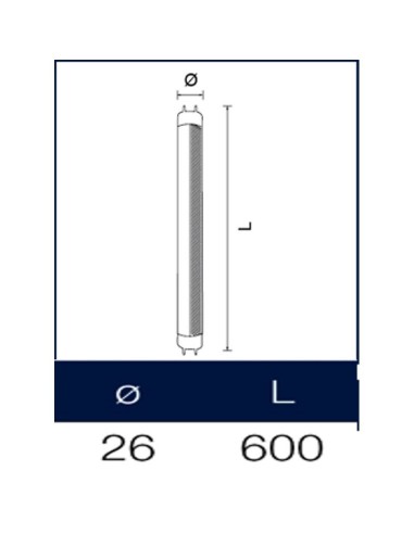 Tubo a led 60 cm T8 12 watt Dgk