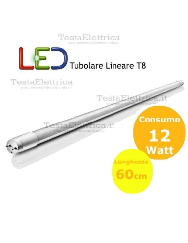Tubo a led 60 cm T8 12 watt Dgk