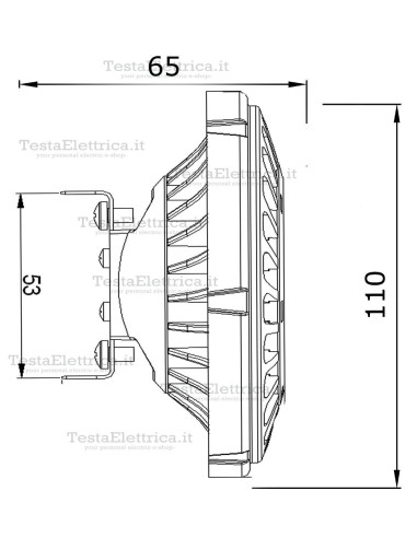 Lampada AR 111 a led  12V G53 15W   Dgk