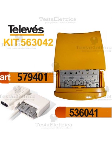 Kit amplificatore da palo + alimentatore Televes 