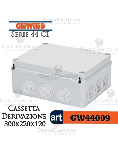 Cassetta di derivazione da parete  30x22x12 cm Gewiss