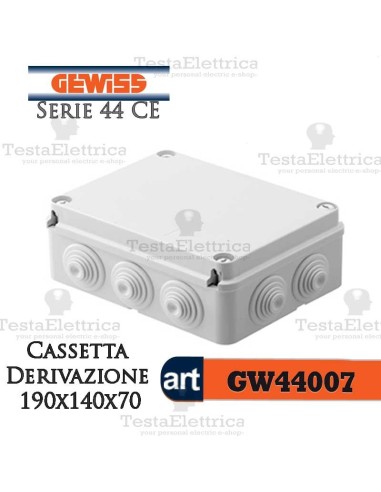 Cassetta di derivazione da parete  190x140x70 mm Gewiss