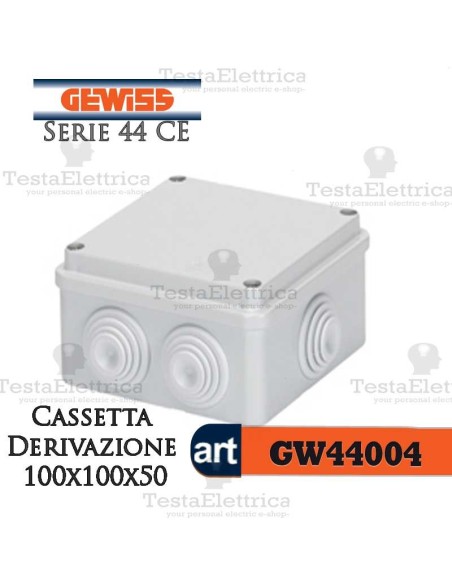 Cassetta di derivazione da parete  100x100x50 mm Gewiss