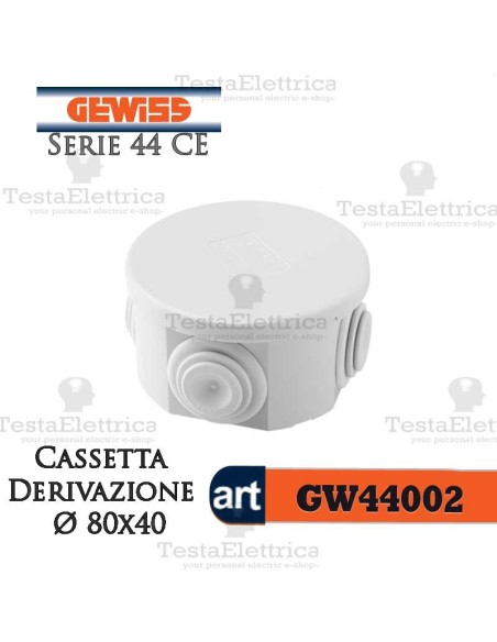 Cassetta di derivazione da parete  80x40 mm Gewiss