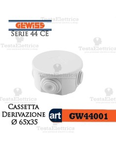 Cassetta di derivazione da parete  80x40 mm Gewiss