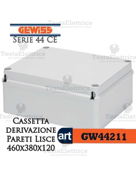 Cassetta di derivazione esterna pareti lisce  46x38x12 cm Gewiss