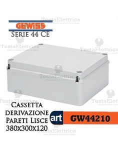 Cassetta di derivazione esterna pareti lisce  38x30x12 cm Gewiss