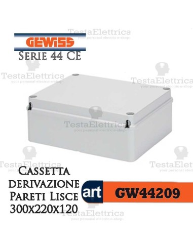 Cassetta di derivazione esterna pareti lisce  30x22x12 cm Gewiss