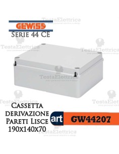 Cassetta di derivazione esterna pareti lisce  19x14x7 cm Gewiss