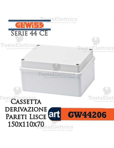 Cassetta di derivazione esterna pareti lisce  15x11x7 cm Gewiss