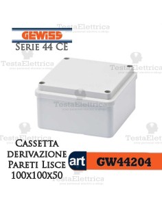 Cassetta di derivazione esterna pareti lisce  10x10x5 cm Gewiss