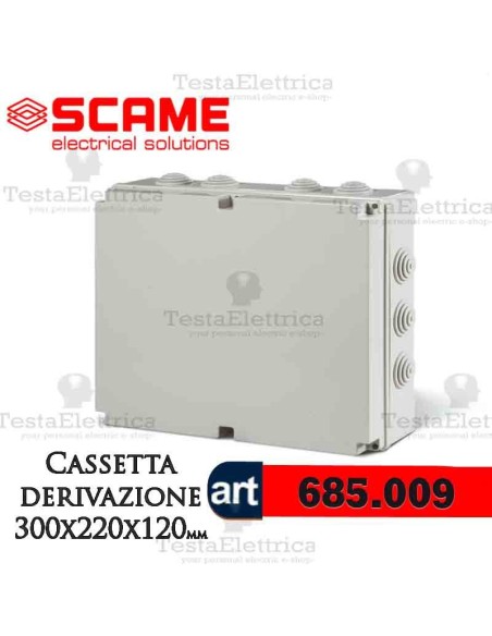 Cassetta di derivazione da parete  30x22x12 cm Scame