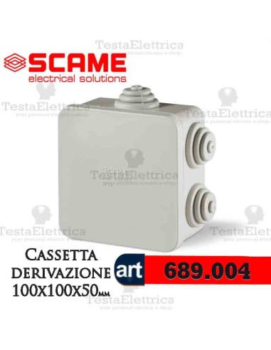 Cassetta di derivazione da parete   100x100 x50  mm Scame