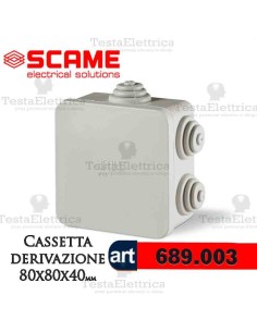Cassetta di derivazione da parete   80x80 x40  mm Scame