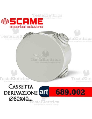 Cassetta di derivazione da parete   Ø  80 mm Scame