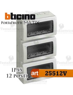 Calotta portafrutti 12 posti IP55 Idrobox Matix Bticino