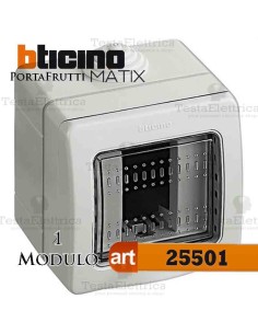 Calotta portafrutti 1 posto IP55 Idrobox Matix Bticino