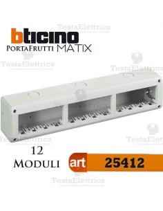 Calotta portafrutti 12 posti Idrobox Matix Bticino