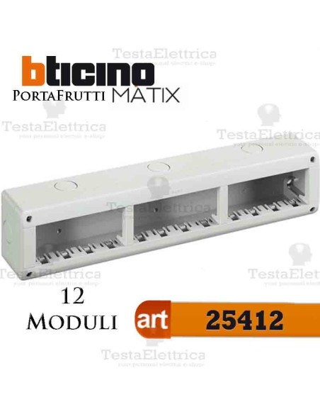 Calotta portafrutti 12 posti Idrobox Matix Bticino