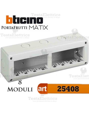 Calotta portafrutti 8 posti Idrobox Matix Bticino