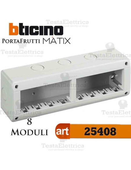 Calotta portafrutti 8 posti Idrobox Matix Bticino