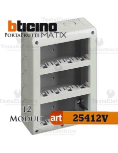 Calotta portafrutti 12 posti Idrobox Matix Bticino