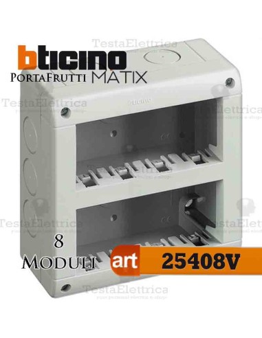 Calotta portafrutti 8 posti Idrobox Matix Bticino