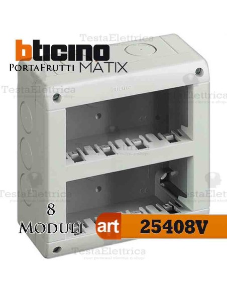 Calotta portafrutti 8 posti Idrobox Matix Bticino