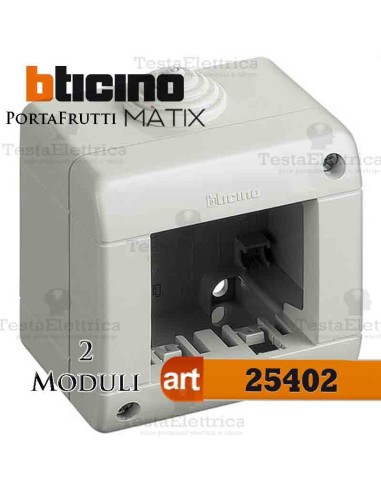 Calotta portafrutti 2 posti Idrobox Matix Bticino