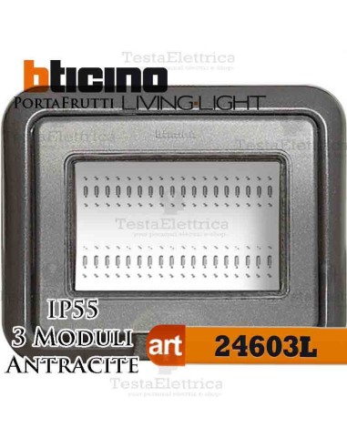 Coperchio 3 posti IP55 Idrobox LivingLight Bticino