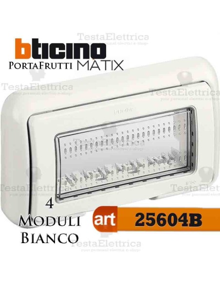 Coperchio 4 posti IP55 Idrobox Màtix Bticino