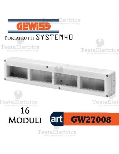 Cassetta portafrutti 16 posti Gewiss