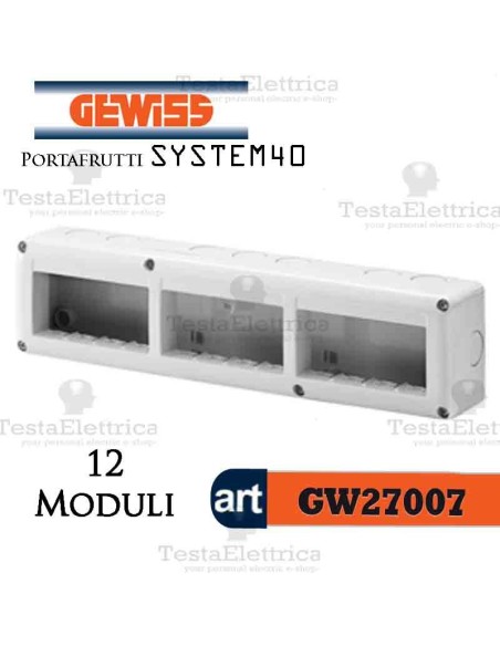 Cassetta portafrutti 12