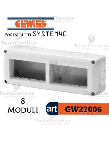 Cassetta portafrutti 8 poti Gewiss