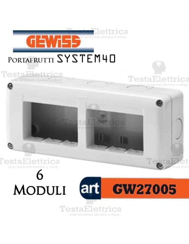 Cassetta portafrutti 6 posti Gewiss