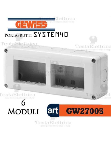 Cassetta portafrutti 6 posti Gewiss