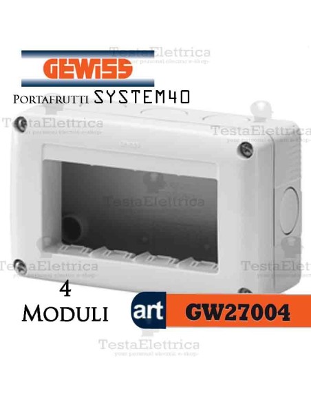 Cassetta portafrutti 4 posti Gewiss