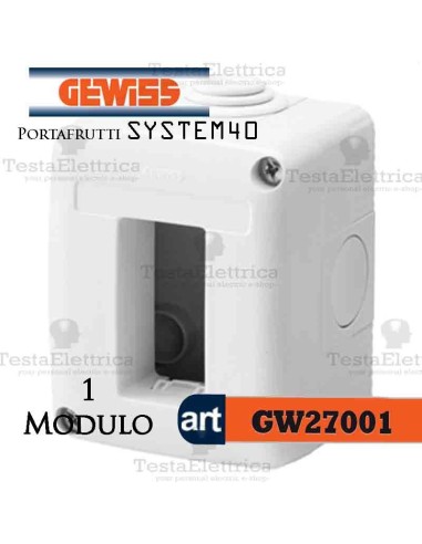 Cassetta portafrutti 1 posto Gewiss