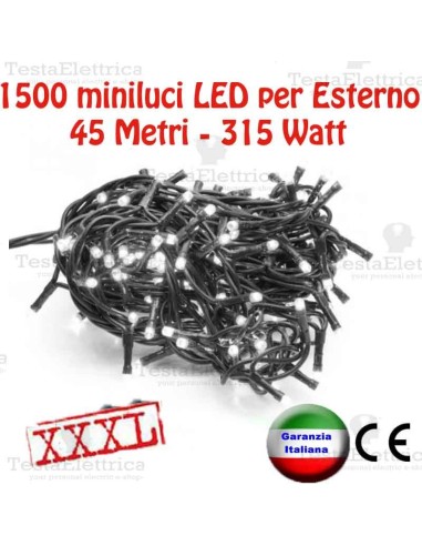 Serie da 1500 minilucciole LED 45Mt per Esterno