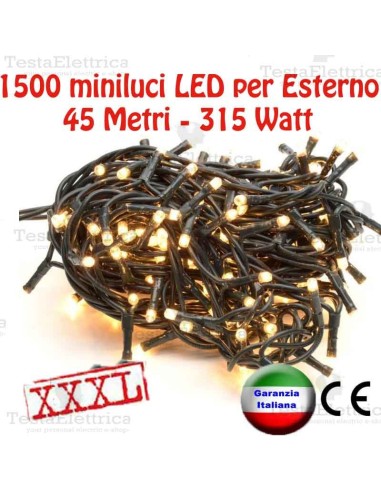 Serie da 1500 minilucciole LED 45Mt per Esterno