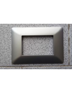 Placca in PVC Silver compatibile con serie Bticino Matix  2