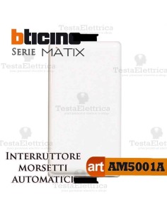 Interruttore 1P 16 AX  250 Va.c. morsetti automatici Bticino Matix