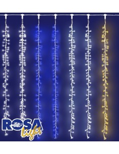 Tenda Luminosa a Led effetto nevicata  sequenziale- RosaChristmas 2