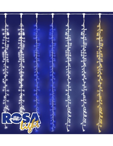 Tenda Luminosa a Led effetto nevicata  sequenziale- RosaChristmas