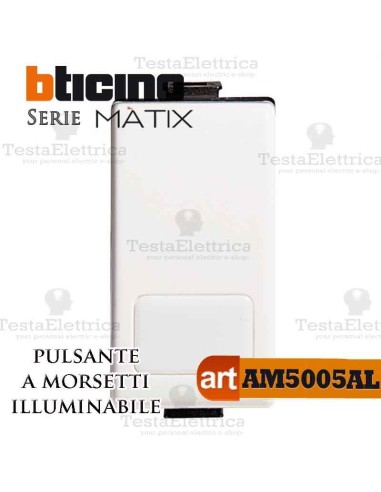 Pulsante 1P 16 AX  250 Va.c. con morsetti automatici Bticino Matix