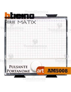 Pulsante  con targa portanome illuminabile Bticino Matix