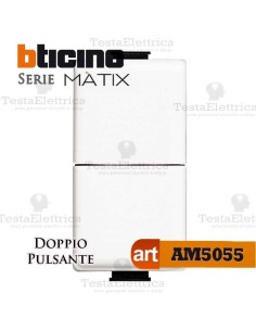 Doppio pulsante 1P NO 10A 250V ac. Bticino Matix