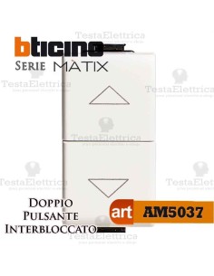 Doppio pulsante 1P NO 10A 250V ac. Bticino Matix
