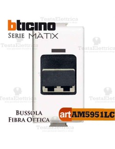  Bussola di accoppiamento per fibra ottica  LC duplex Bticino Matix 