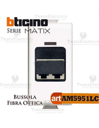  Bussola di accoppiamento per fibra ottica  LC duplex Bticino Matix 